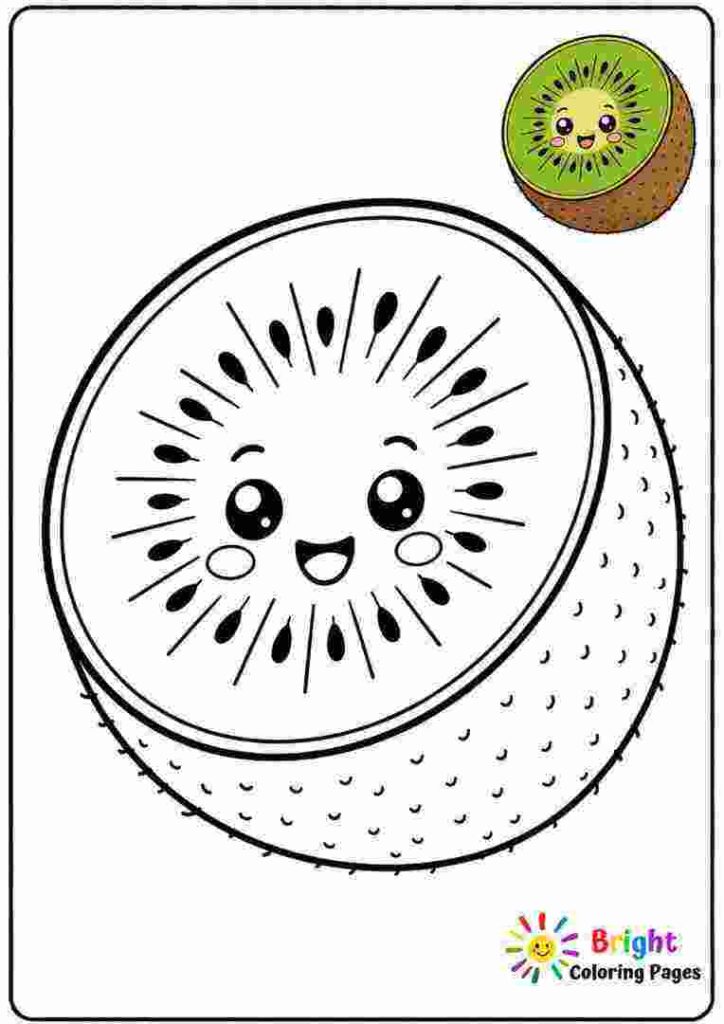 Kiwi Coloring Page