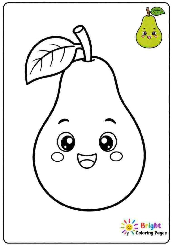 Pear Coloring Page