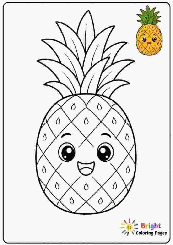 Pineapple Coloring Page