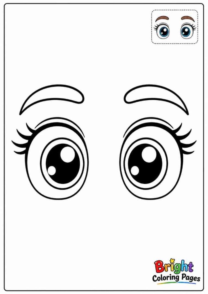 Eyes Coloring Page for kids