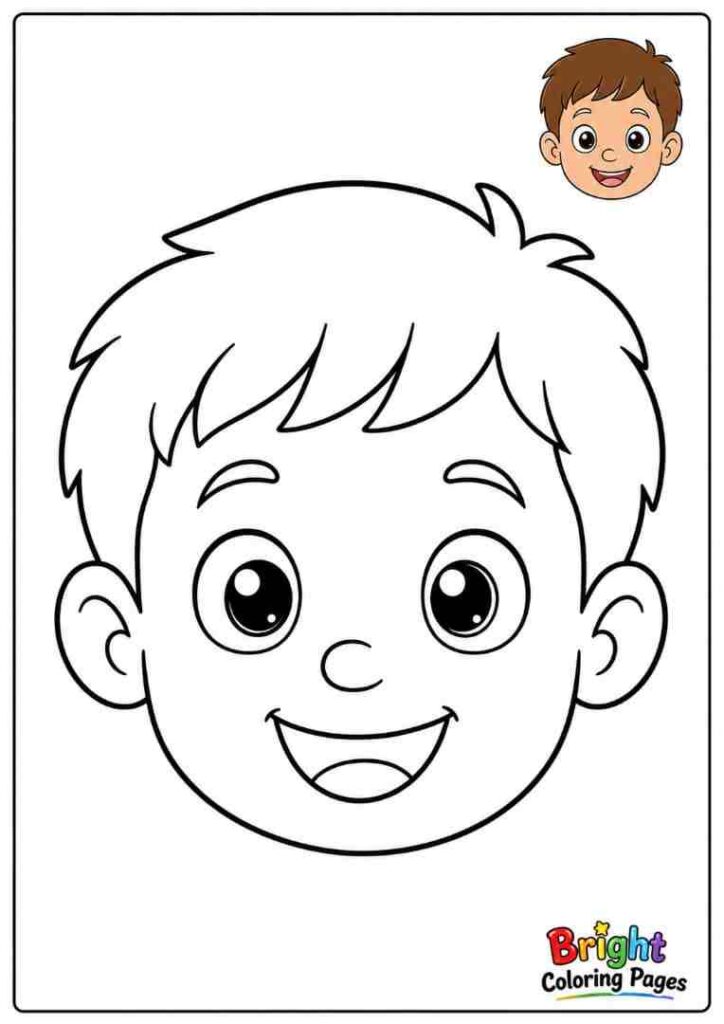 Head Coloring Page for kids