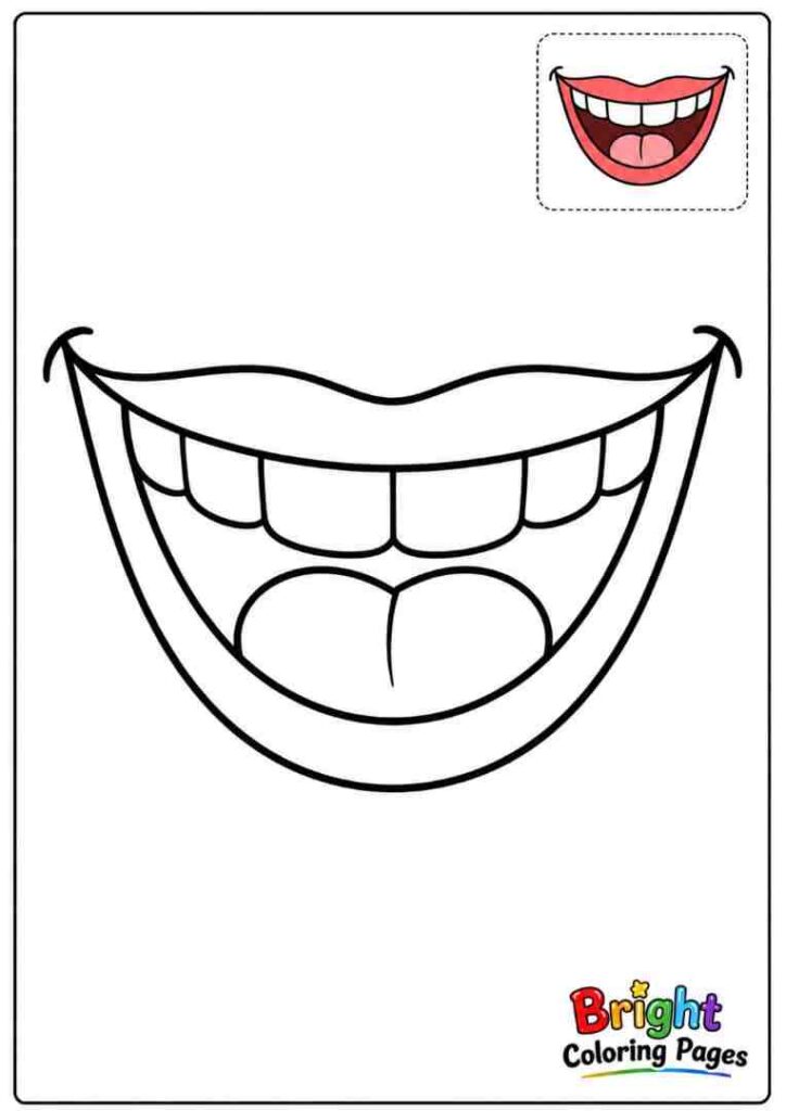 Mouth Coloring Page
