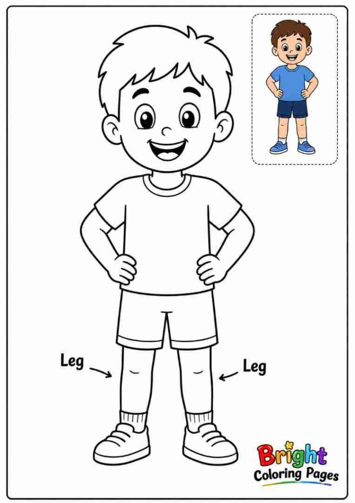 Legs Coloring Page for kids