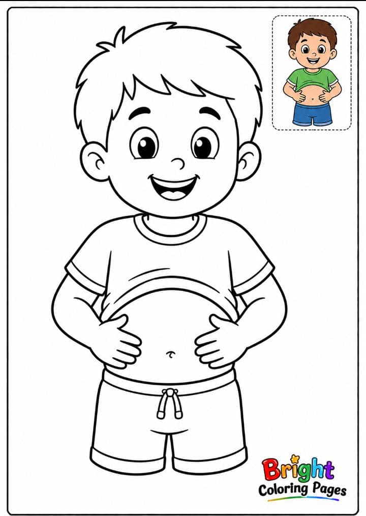 Tummy Coloring Page