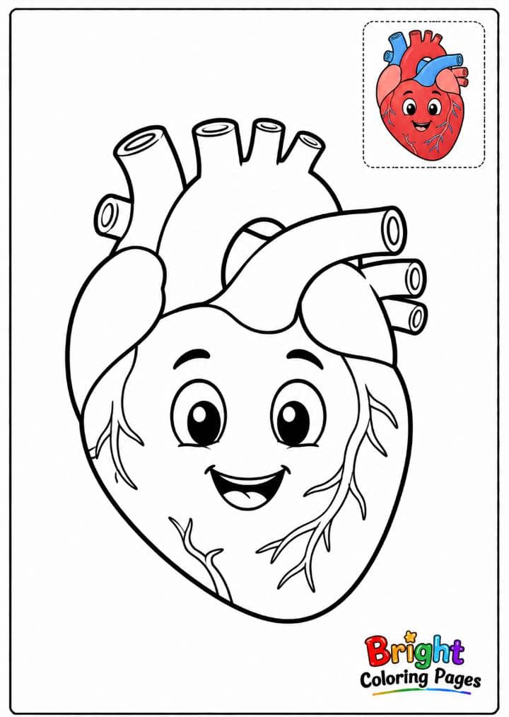 Heart Coloring Page for kids