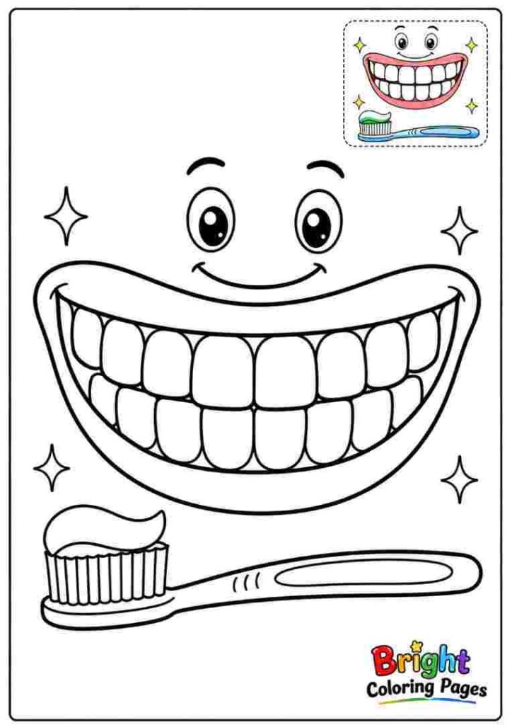 Teeth Coloring Page