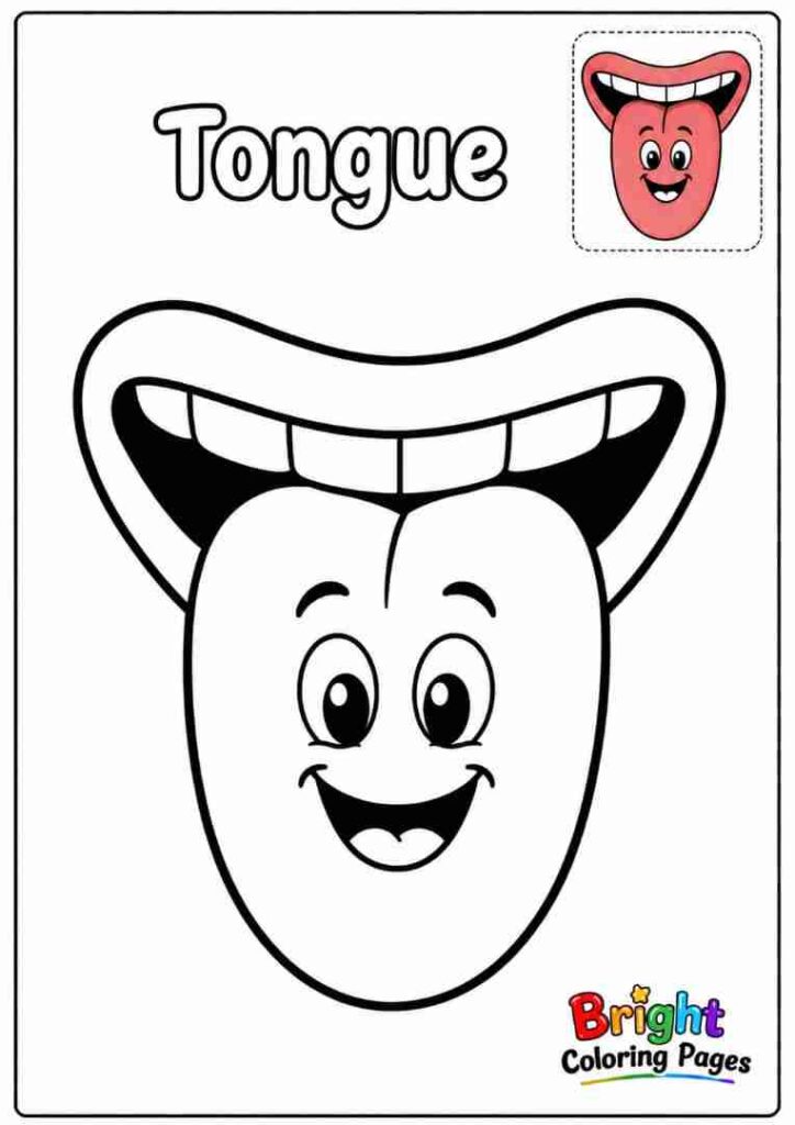 Tongue Coloring Page