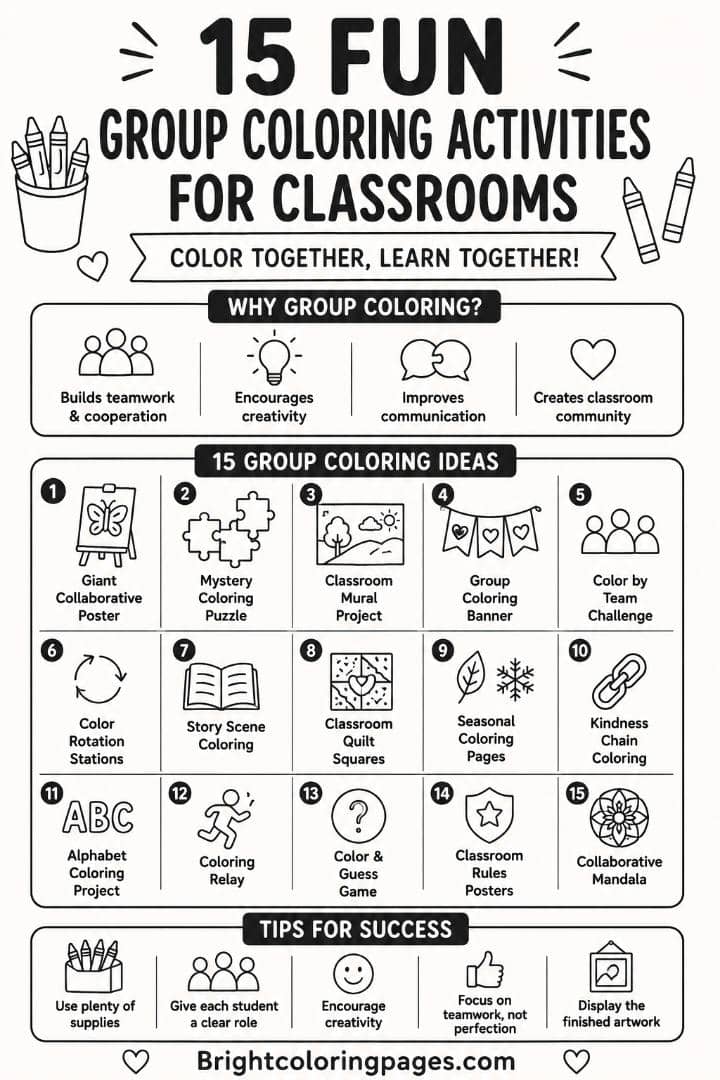 15 Fun Group Coloring Activities for Classrooms That Build Teamwork and Creativity