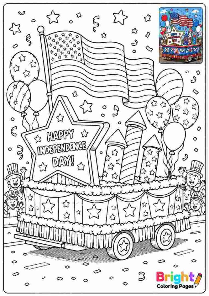 Parade Float Coloring Page