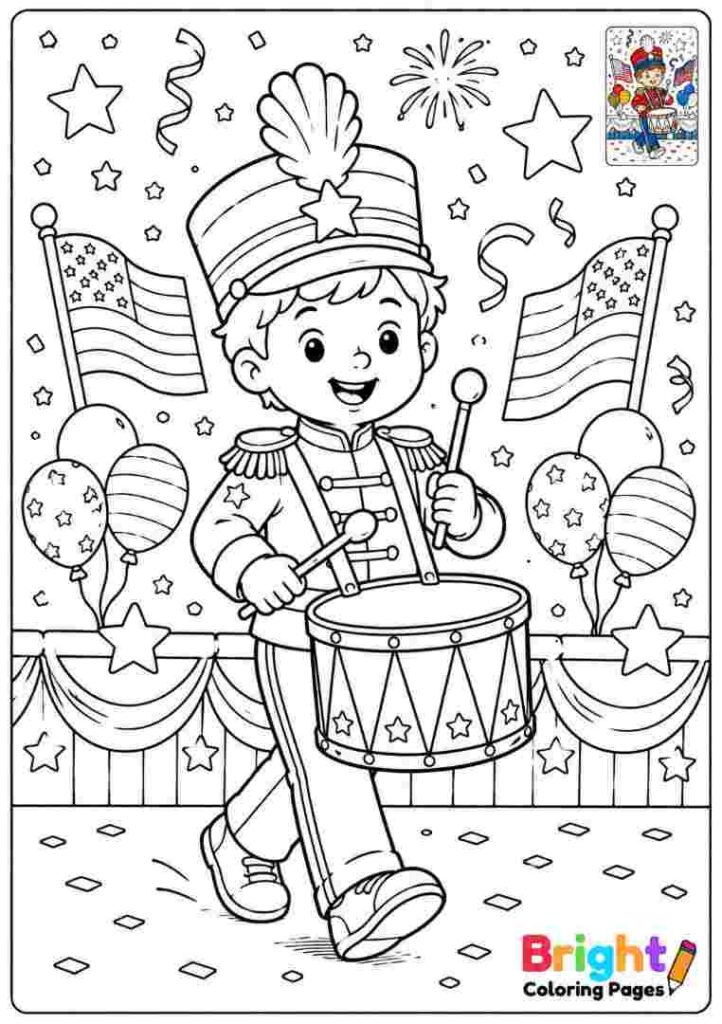 Little Drummer Coloring Page