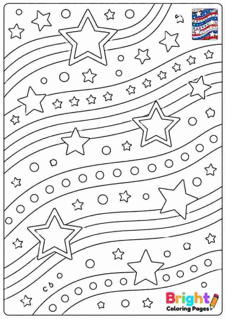 Stars and Stripes Pattern Page