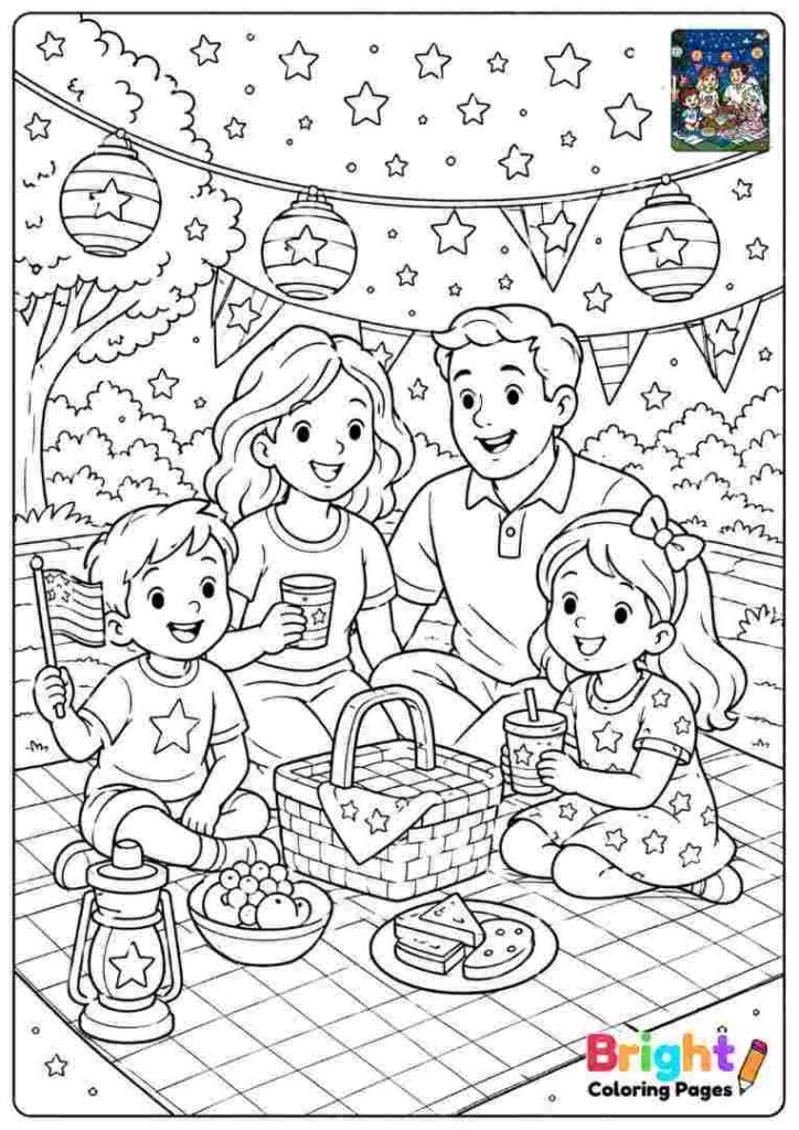 Family Picnic Under the Stars