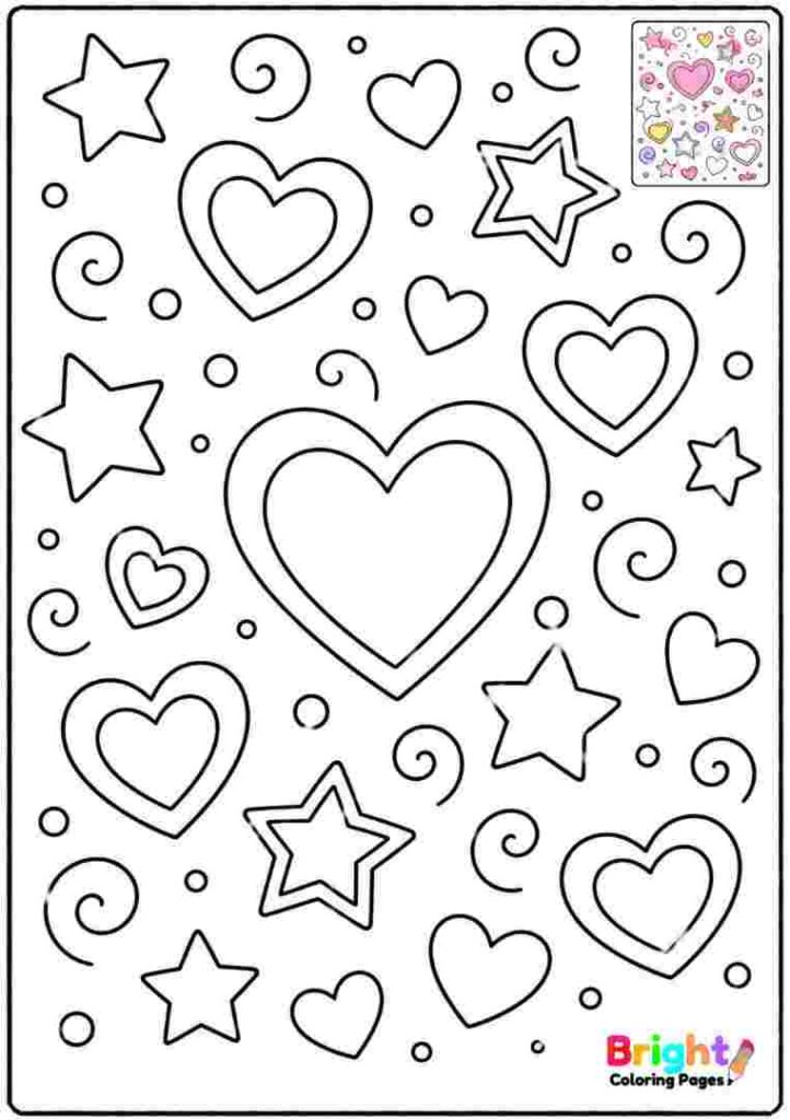Heart and Stars Pattern