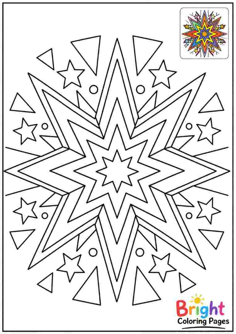 Star Burst Design Coloring page