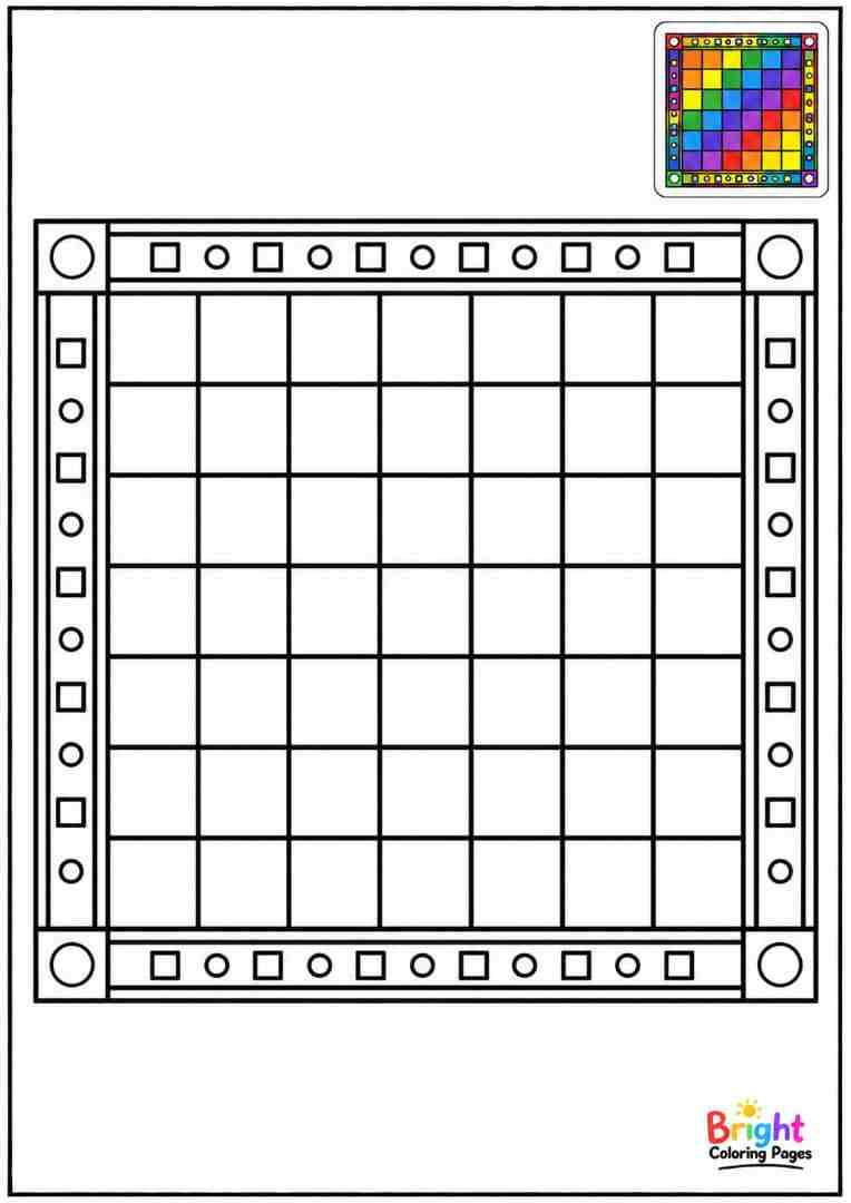 Checkerboard Calm Coloring page