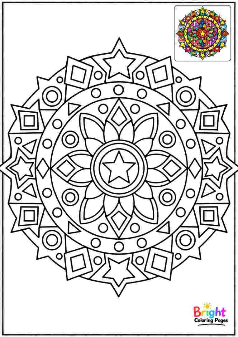 Ultimate Relaxing Geometric Finale coloring page for kids