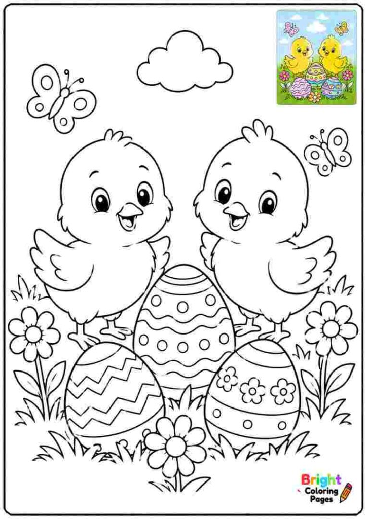 Easter Chicks And Eggs