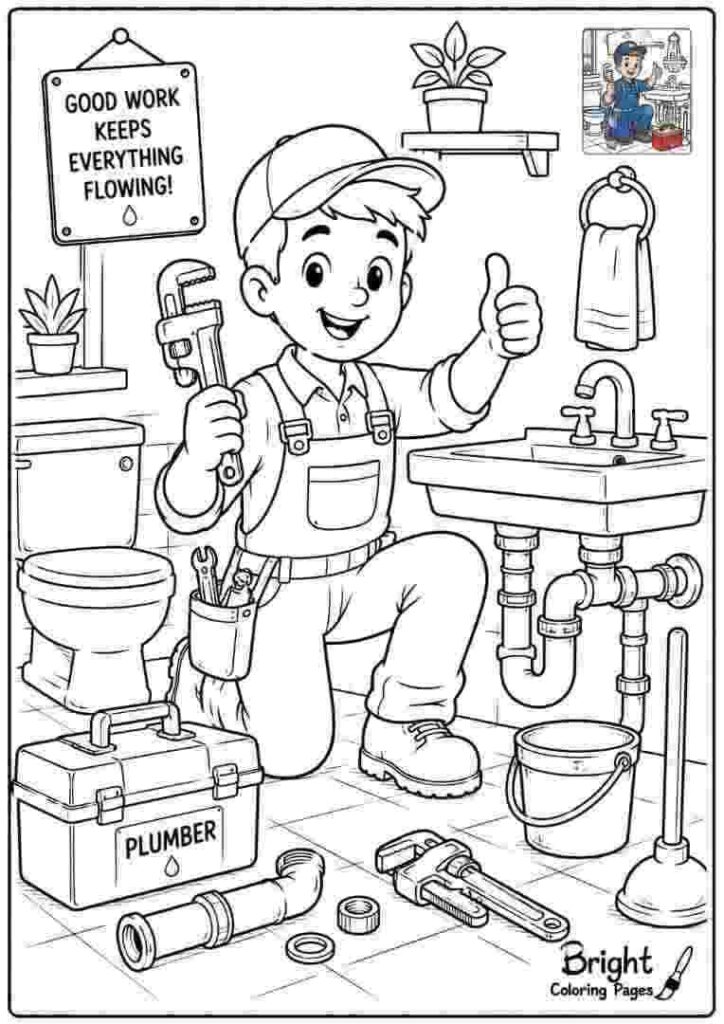 Plumber Coloring Page