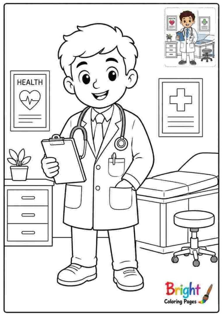 Doctor Coloring Page
