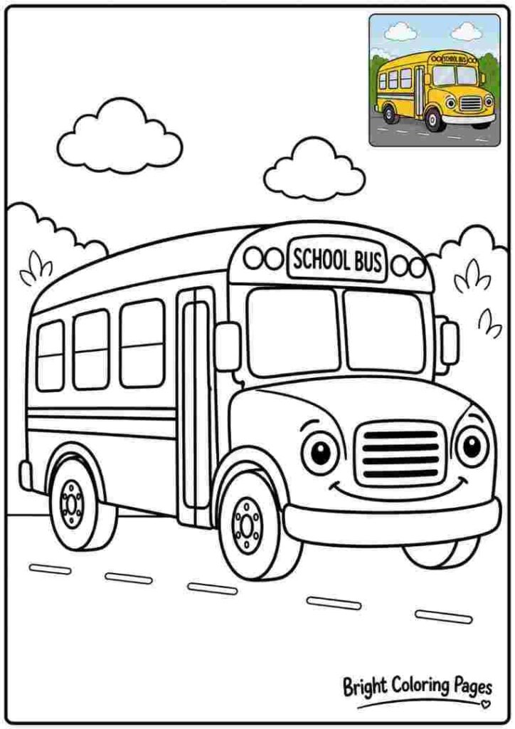 Bus Coloring Page