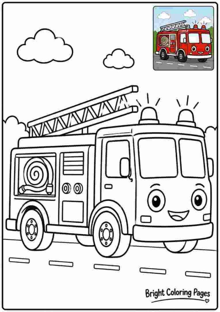 Fire Truck Coloring Page