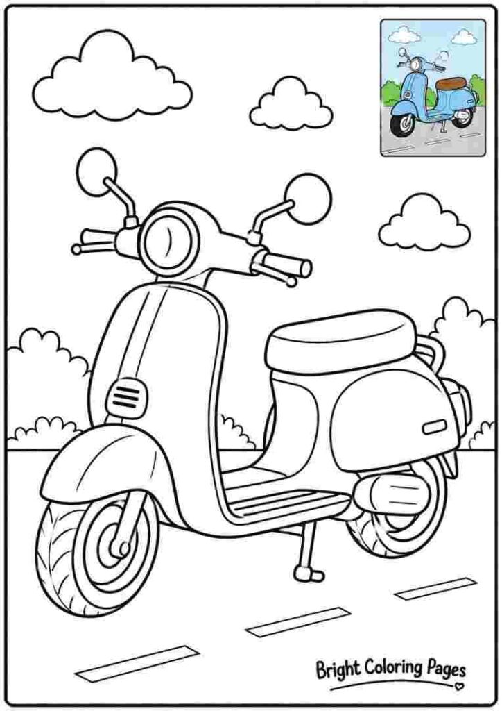 Scooter Coloring Page