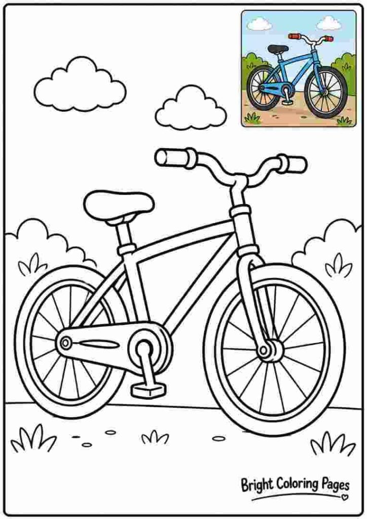Bicycle Coloring Page