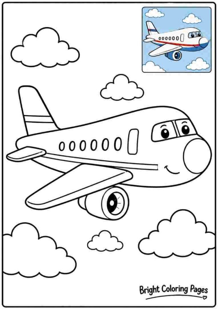 Airplane Coloring Page