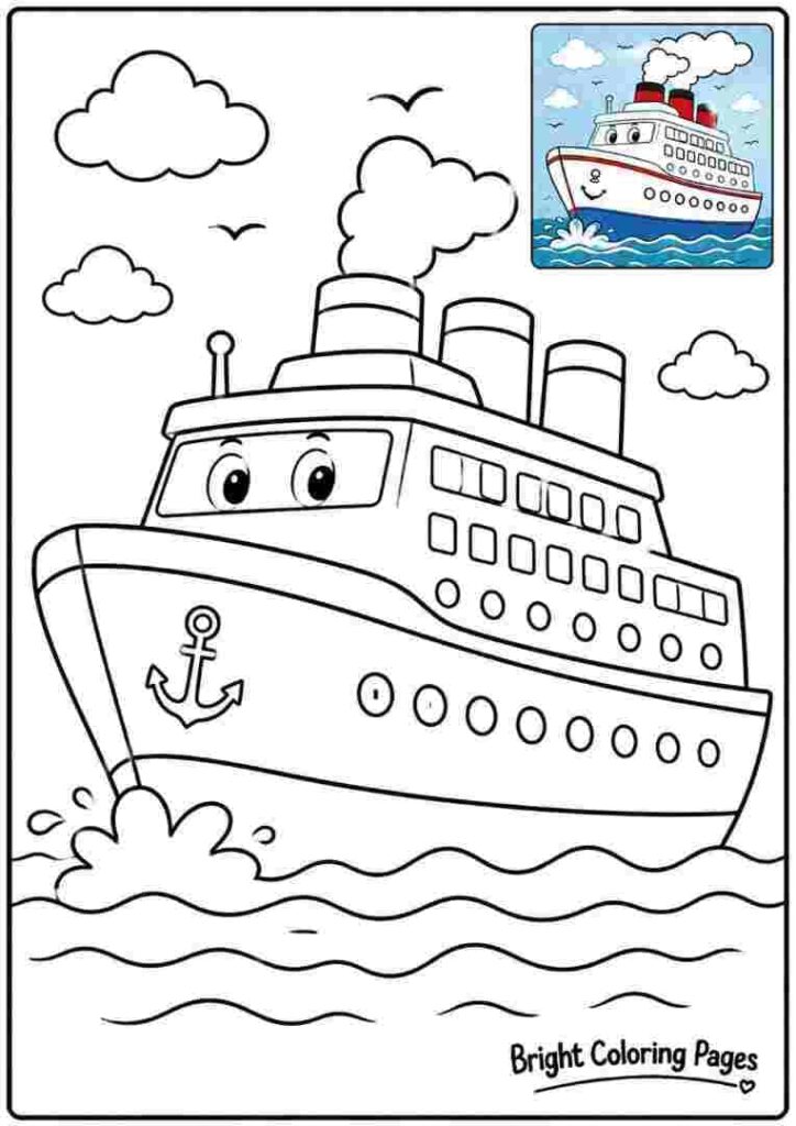 Ship Coloring Page