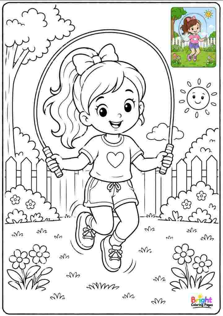 Girl Playing with a Jump Rope