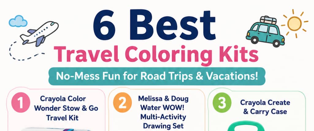 6 Best Travel Coloring Kits for Road Trips and Vacations: No-mess Kits Parents Would Love