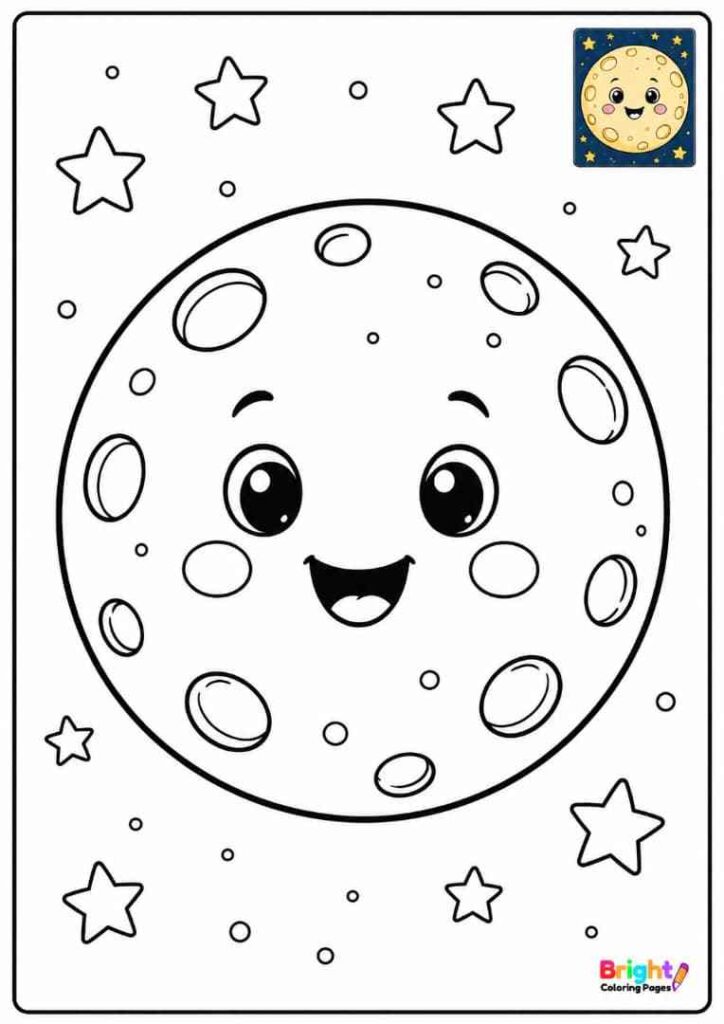 Cute Moon With Craters