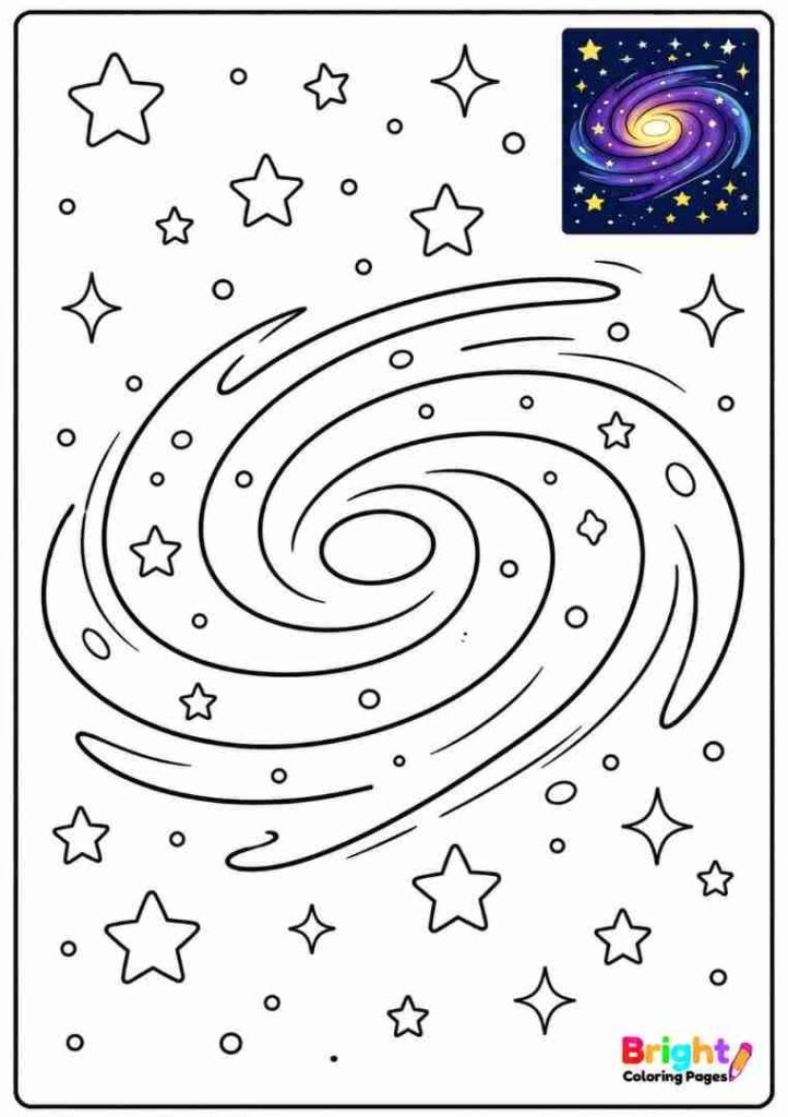 Galaxy Swirl With Stars