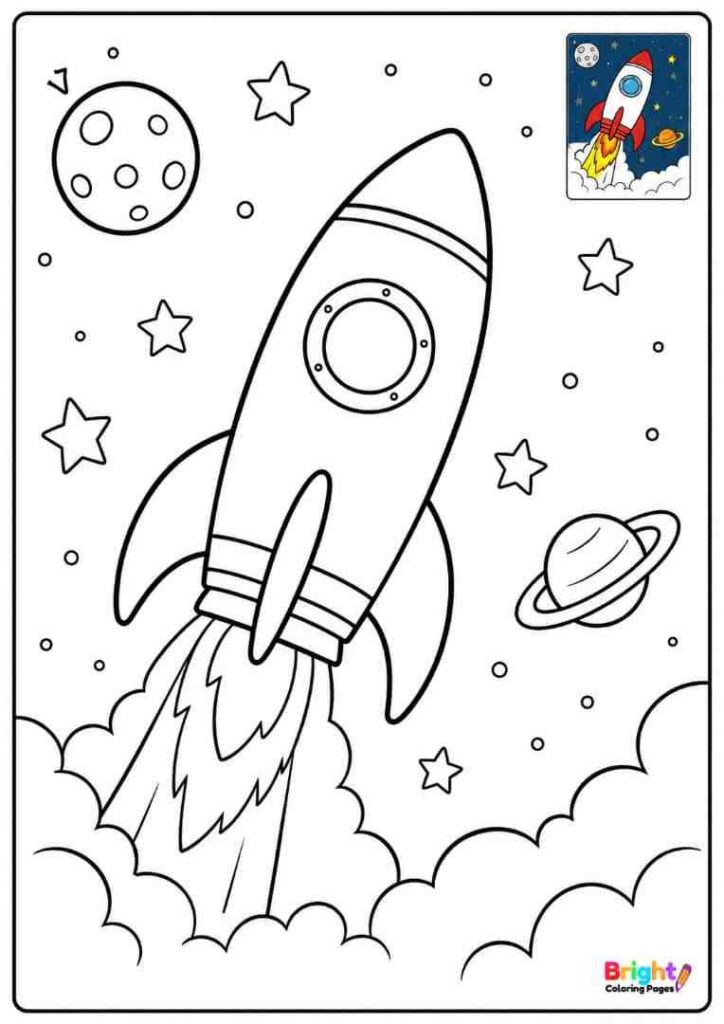 Rocket Launching Into Space