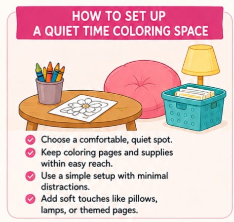 How to Set Up a Quiet Time Coloring Space
