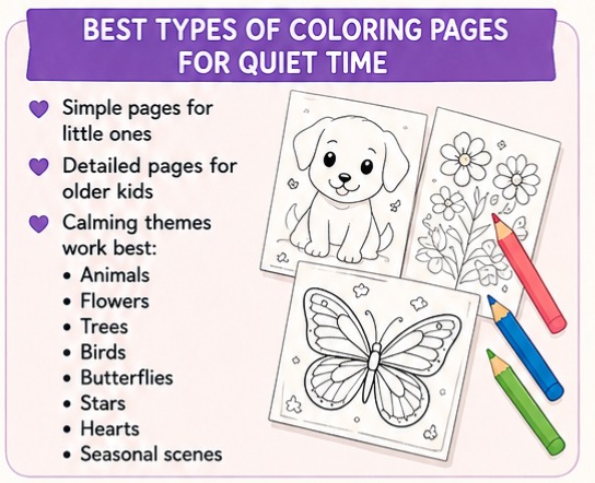 Best Types of Coloring Pages for Quiet Time