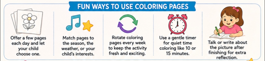Fun Ways to Use Coloring Pages During Quiet Time