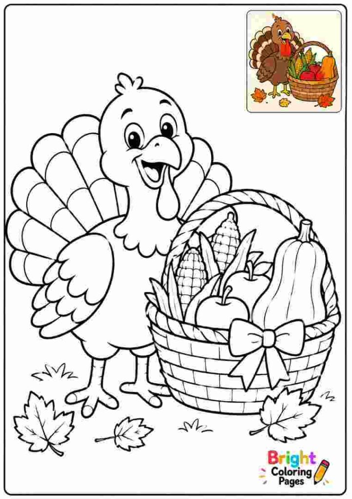 Turkey with Harvest Basket