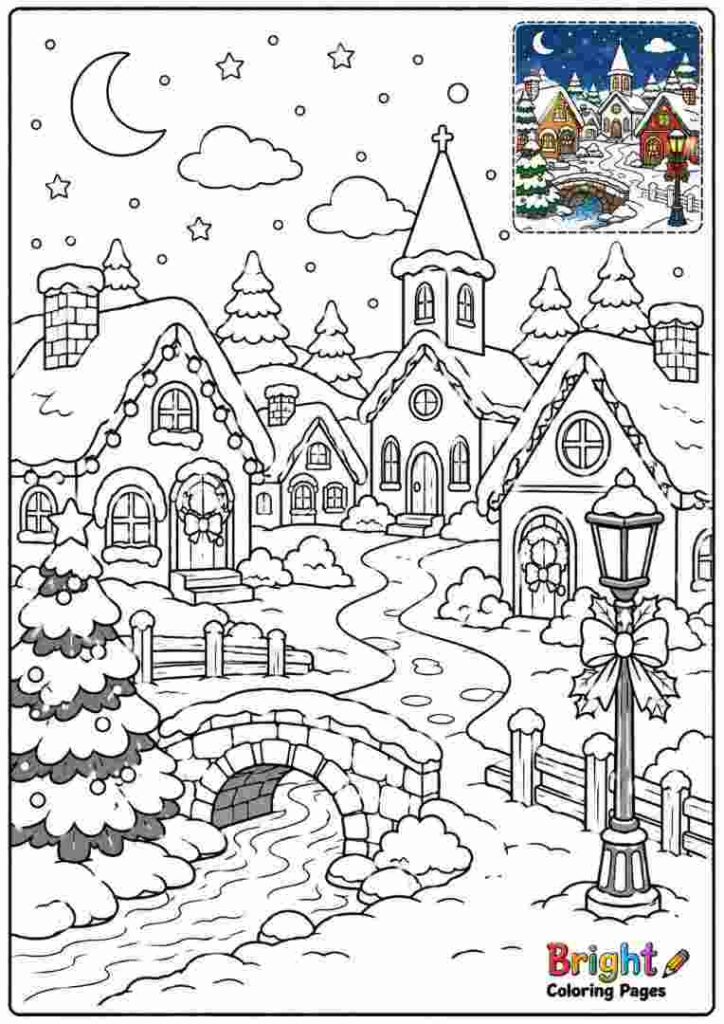 Snowy Christmas Village