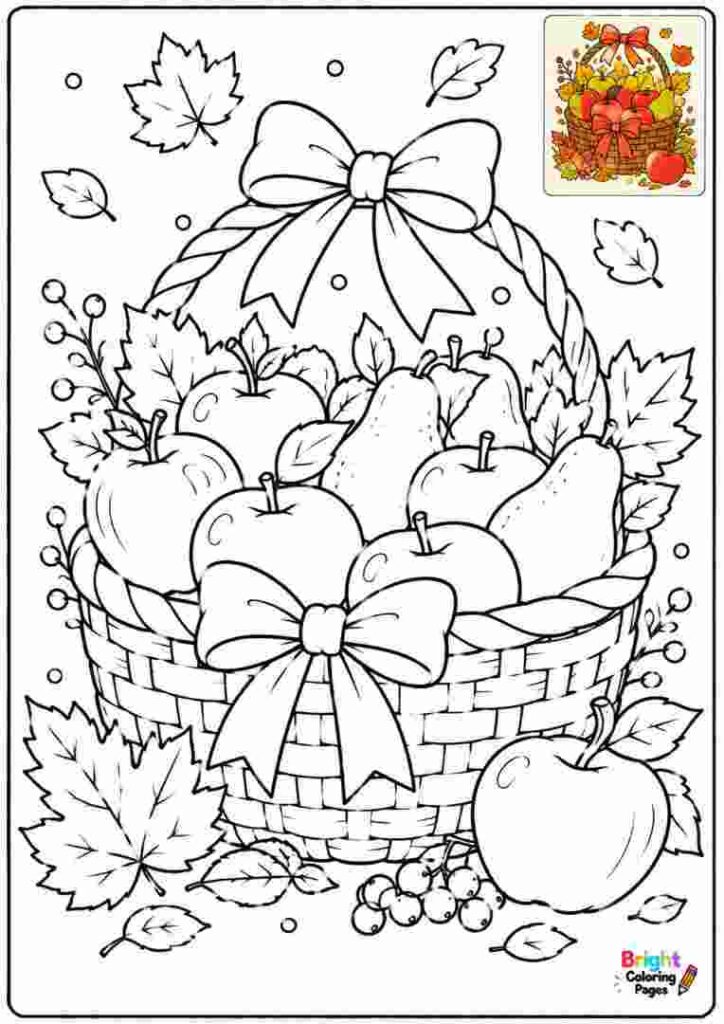 Fall Basket of Apples