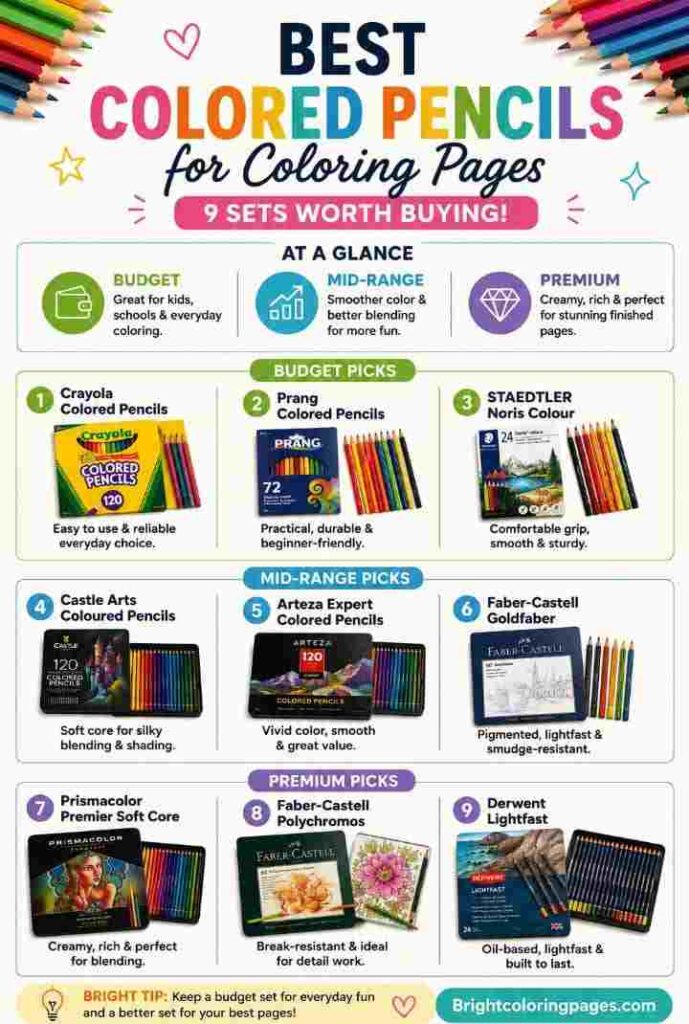 Best Colored Pencils for coloring pages