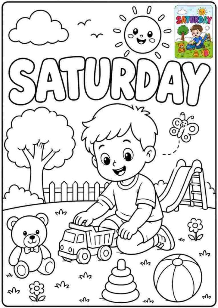 Saturday Coloring Page