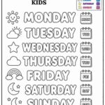 Days of the Week Coloring Pages for kids