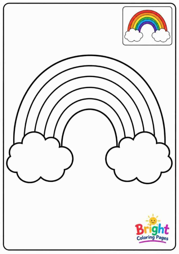 Colors Rainbow Coloring Page for kids