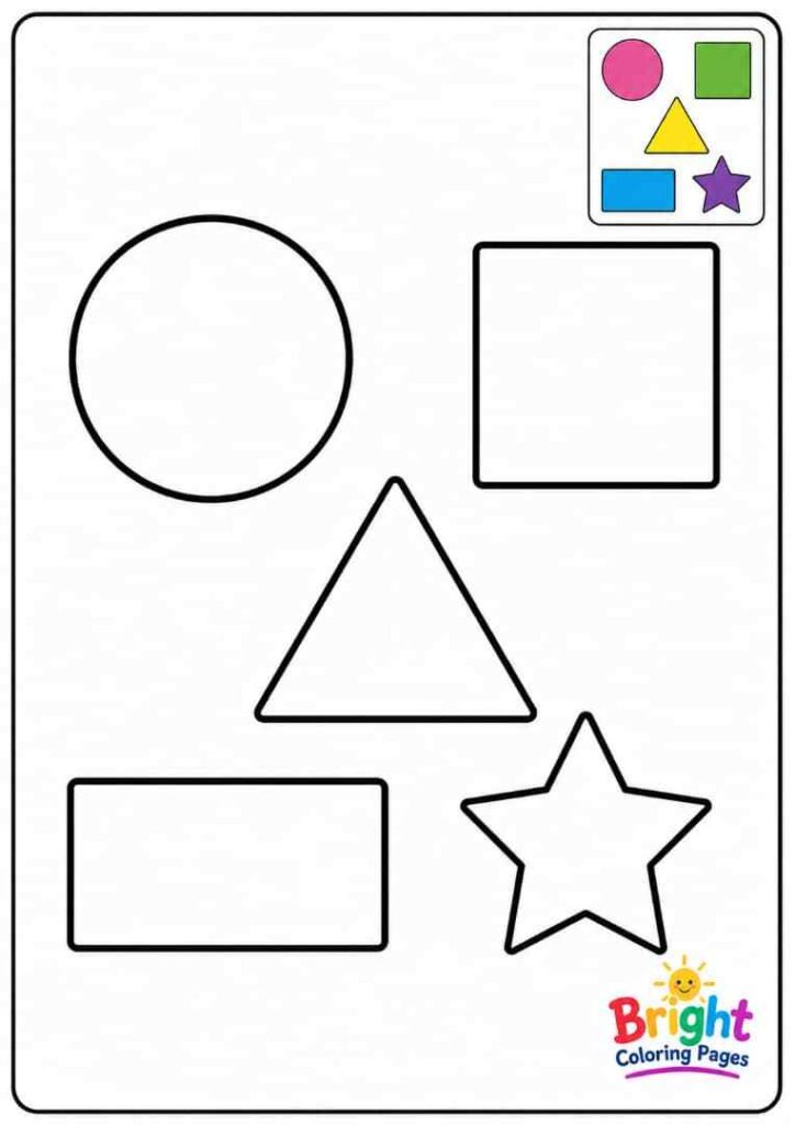 Shapes Coloring Page for kids