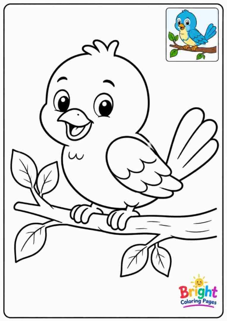 Bird Coloring Page for kids