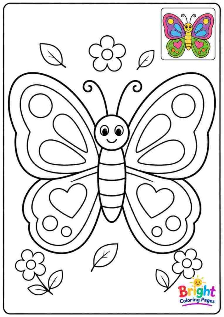Butterfly Coloring Page for kids