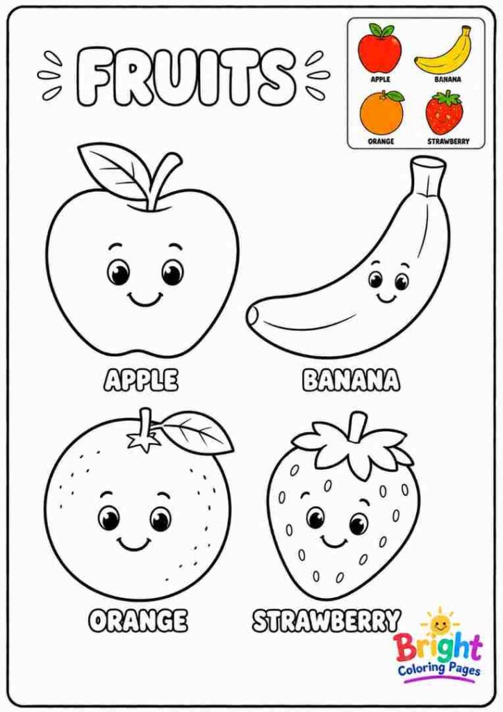 Vegetable Coloring Page