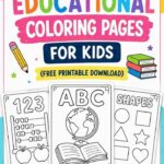 Simple Educational Coloring Pages For Kids (Free Printable Download)