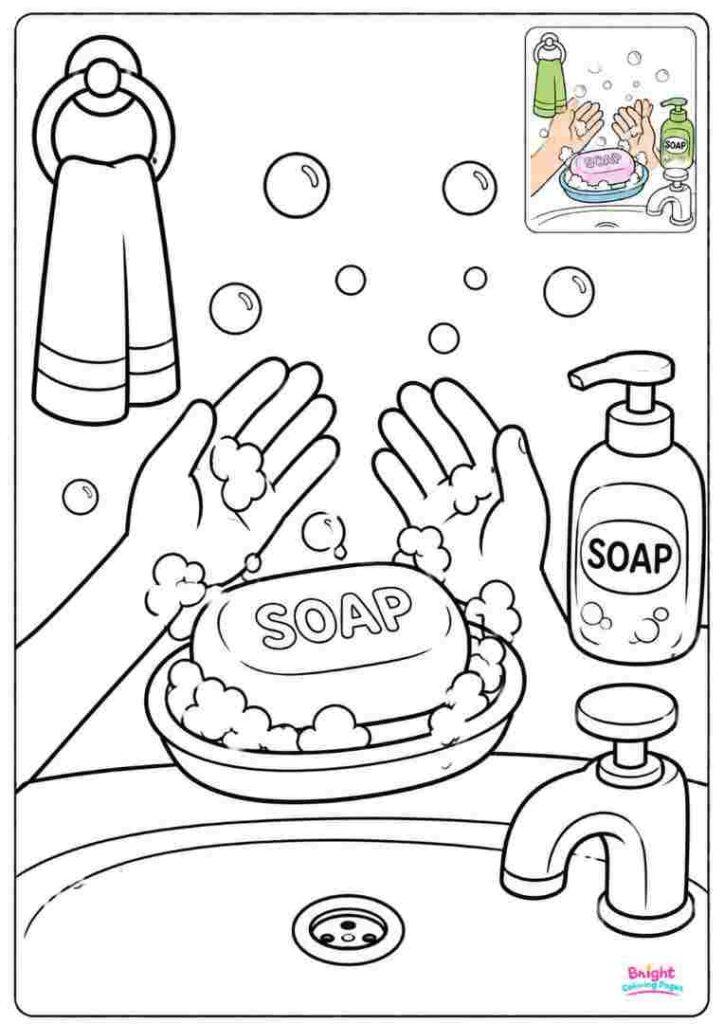 Using Soap Coloring Page